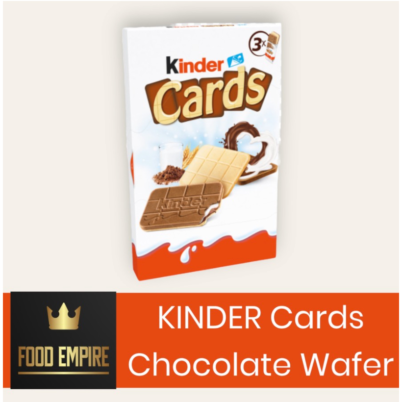 

KINDER CARDS 76,8 GR | Crispy Wafer with Milky & Chocolate Filling