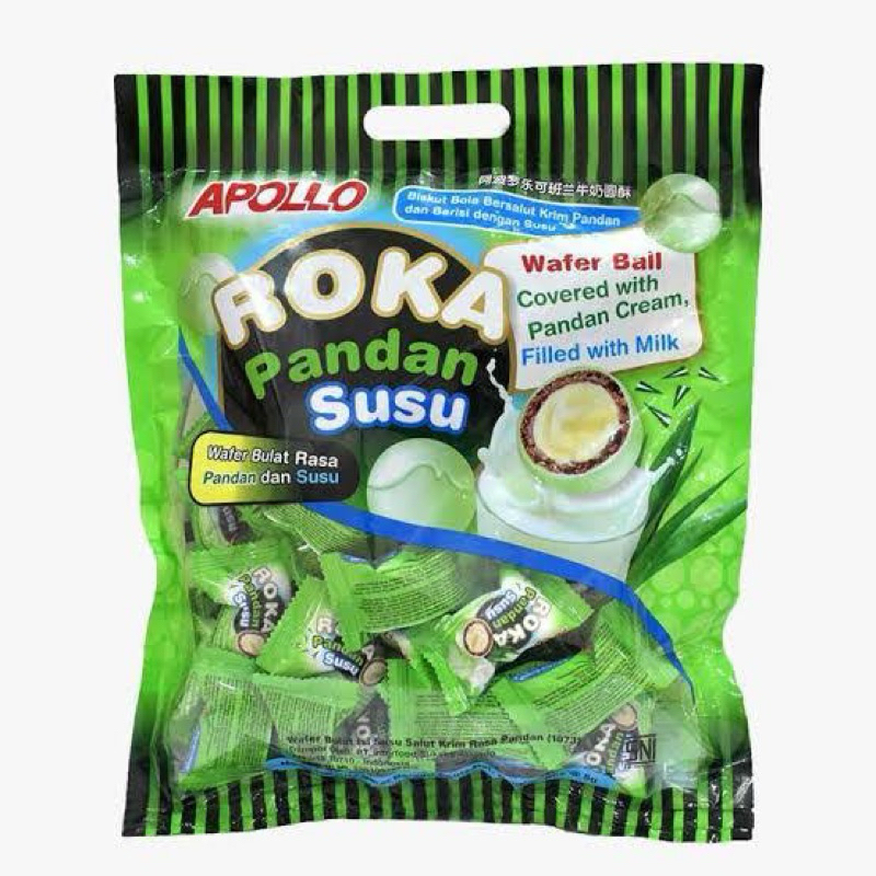 

Apollo Roka Wafer Ball Crispy Pandan Susu Isi 50