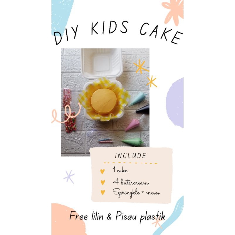 

DIY cake / DIY Korean cake / Menghias cake mini