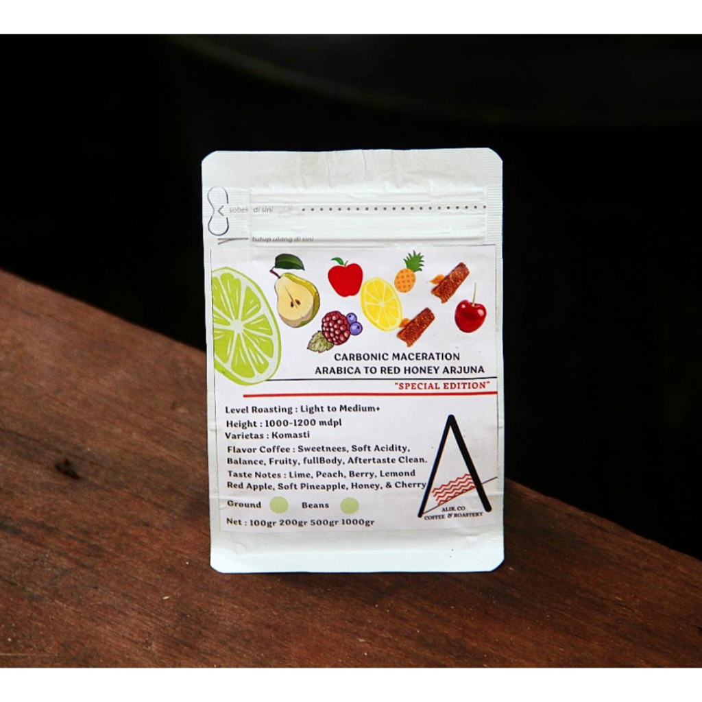 

Kopi Arjuna Arabica Semi Carbonic Maceration to Red Honey -- Alir Coffee