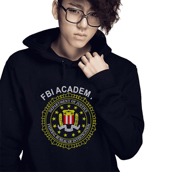 Jaket Hoodie FBI ACADEMY Hoodie Jumper Bahan Cotton Fleece