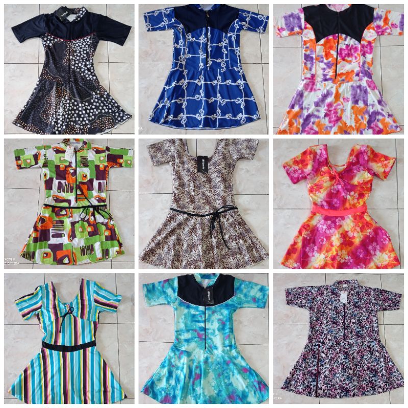 terusan cln rok renang wanita dewasa motif cantik