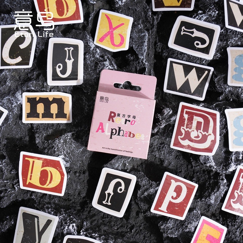 

Bullet Journal Kit I (10 pcs) Retro Alphabet ~ Vintage Series Mini Sticker