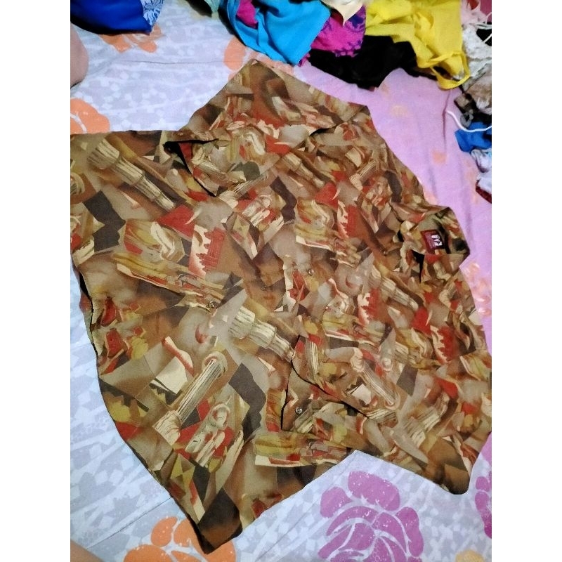 Kemeja Vintage Satin Silk