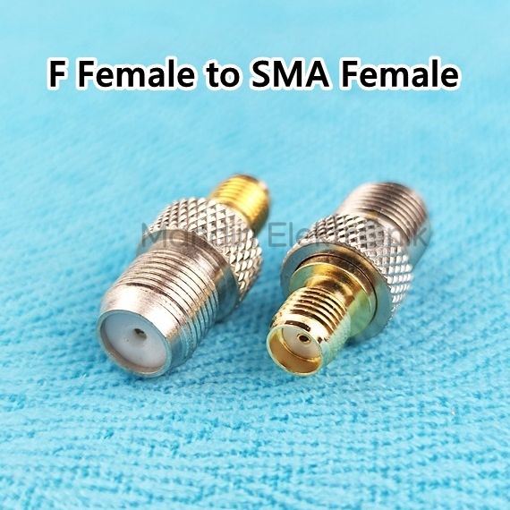 GROSIR ✅ Konektor Adapter F Female ke SMA Female Gold Lurus Good Quality F Female to SMA Female