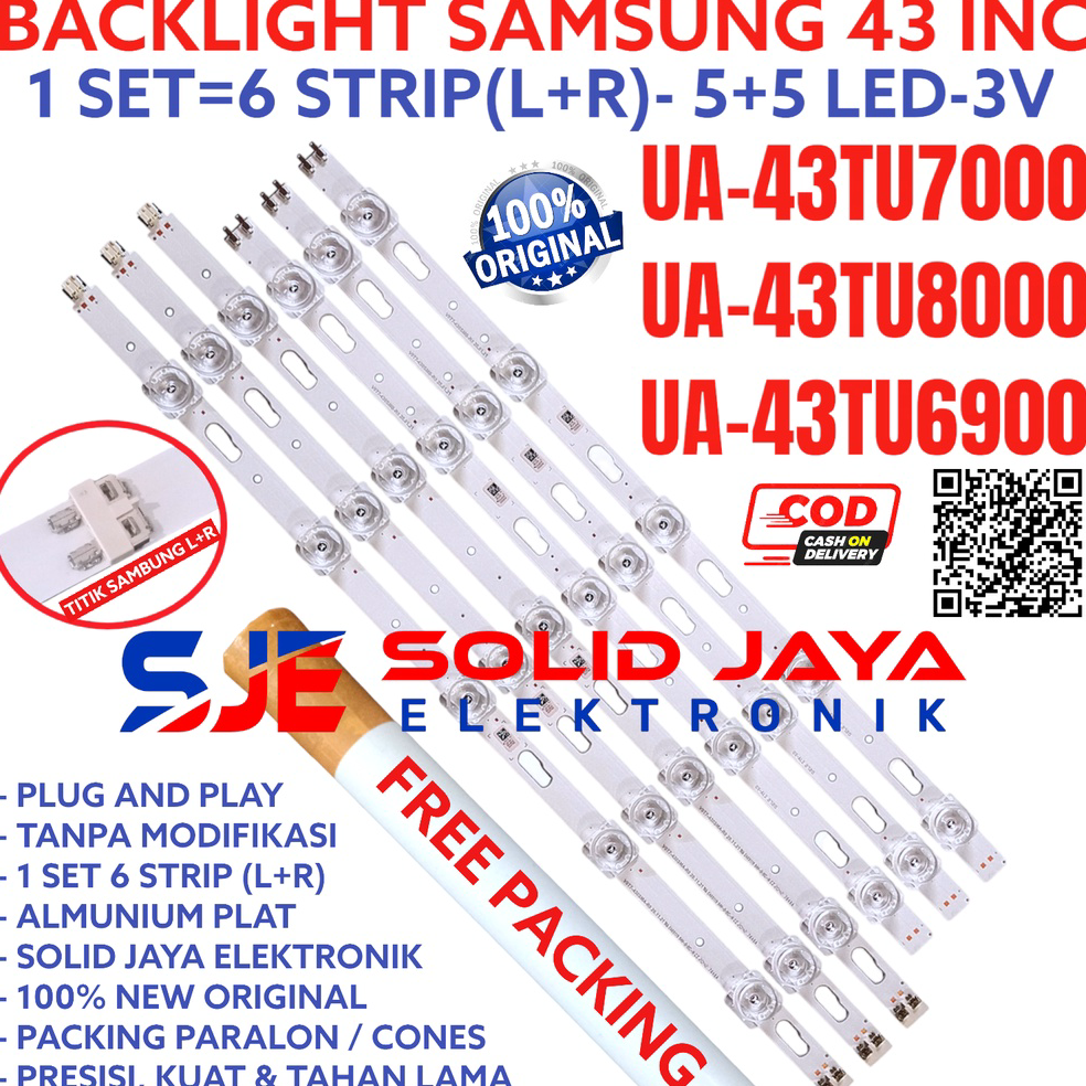 DISKON✅ BACKLIGHT TV LED SAMSUNG 43 INC UA 43TU7000 43TU8000 43TU6900 UA43TU7000K UA43TU8000K UA43TU