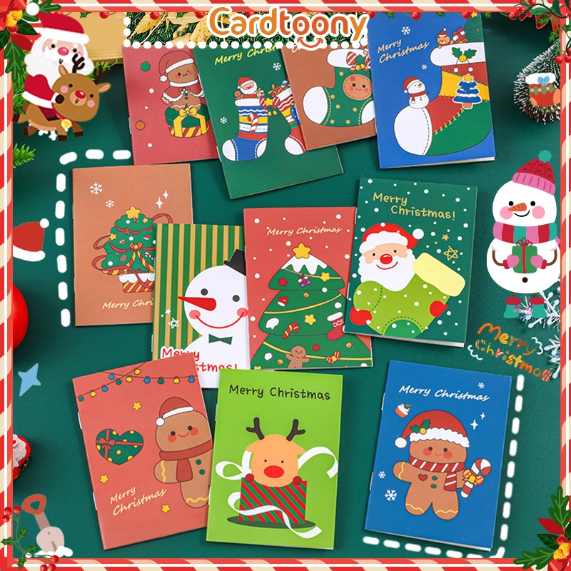 

Buku Tulis Mini Natal Santa Klaus Rusa Kutub Snowman Roti Jahe Pohon Christmas Book Lucu Imut