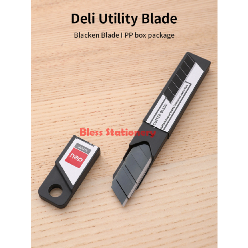 

Ready isi cutter BESAR hitam DELI isi ulang cuter BESAR hitam Black cutter blade refill