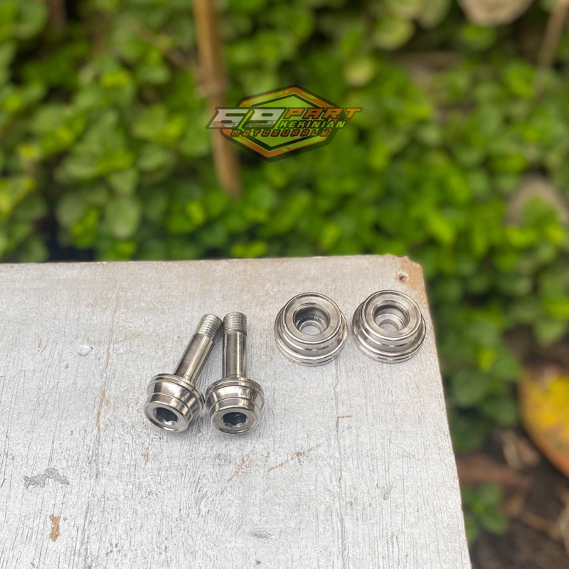 Baut shock sok skok belakang bawah dan ring shok belakang atas stainless cb gl gl100