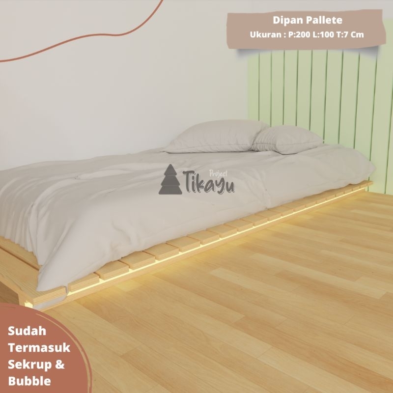 Alas Tempat Tidur Kayu Pallet Rapat (S) / Dipan Pallet Minimalis/ Alas Tempat Tidur aesthetic