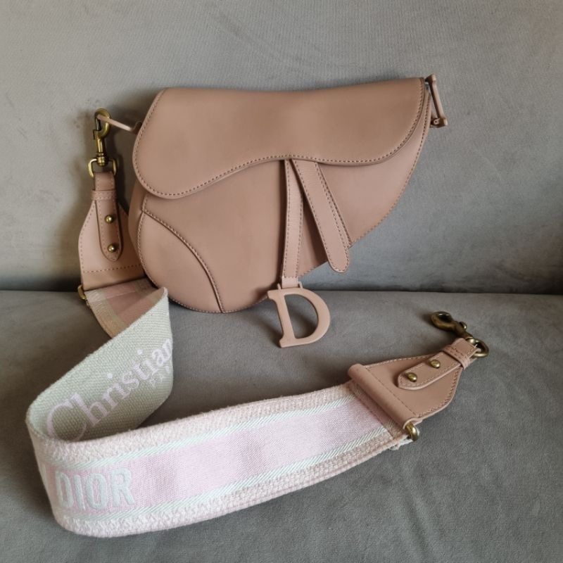 Tas Dior Saddle Ultramatte Beige Pink Rare