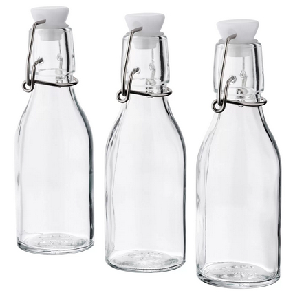 KORKEN BOTOL KACA PENUTUP IKEA BOTOL KACA BENING KORKEN SET ISI 3