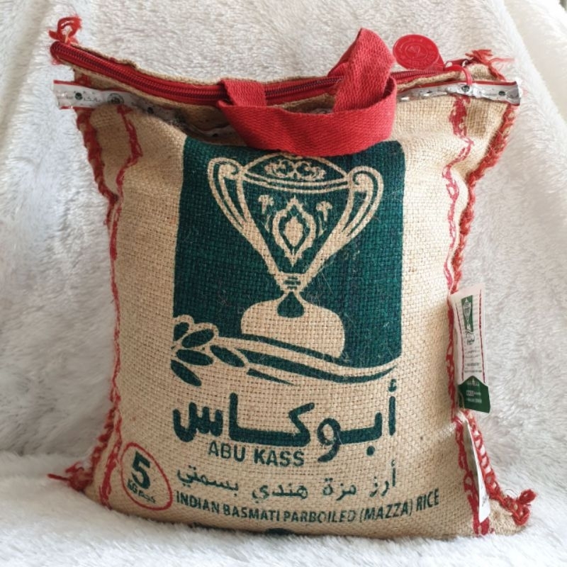 Beras Basmati Abu Kass 1 Karung isi 5 kg | Beras untuk Membuat Nasi Briyani, Nasi Mandhi, Nasi Kebul