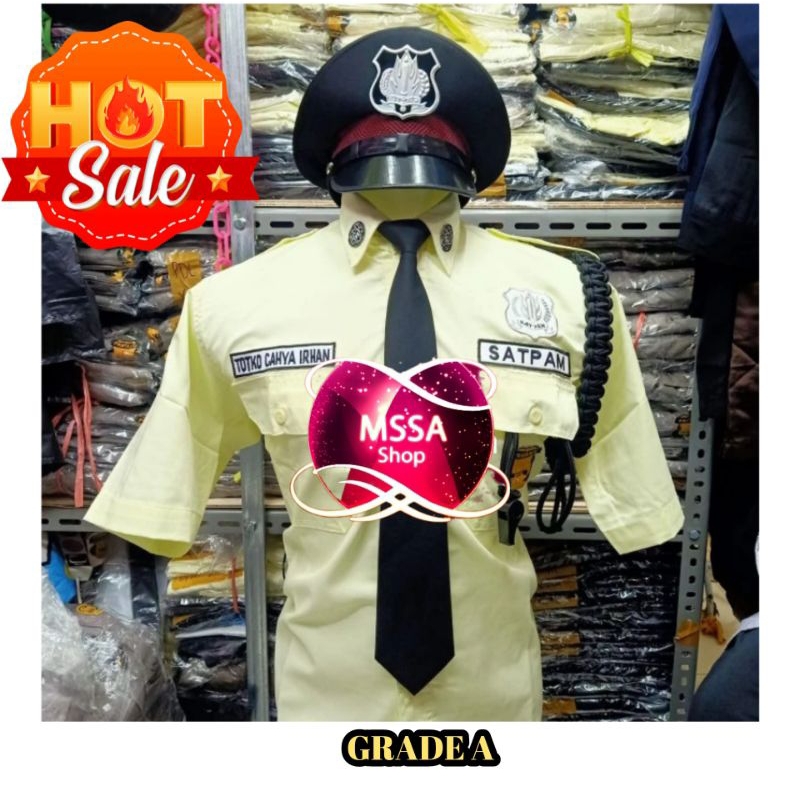 mssashop baju pdh Pdl Satpam Pdl Krem Baju Seragam Security Cream Pdl Coklat Krem Satpam Terbaru ata