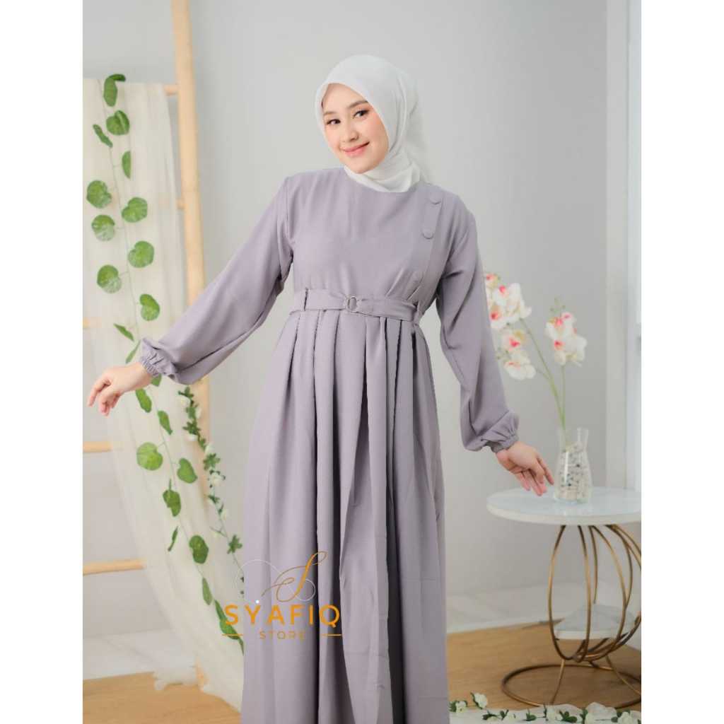 Gamis wanita terbaru 2021 Gamis remaja terbaru kekinian modern 2023 wanita dress arumi maxy syari-Silver