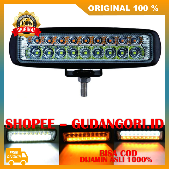 Spotlight 18 Mata LED 3 Warna Universal Lampu Tembak Motor Mobil Universal ORIGINAL
