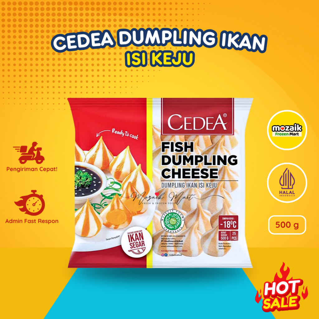 

Cedea Dumpling Ikan isi Keju 500 gr - Fish Dumpling Cheese