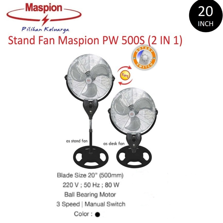 POWER FAN MASPION 20" PW 500 S