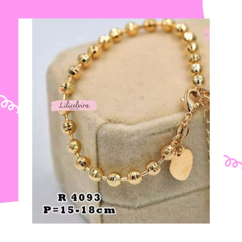 Gelang tangan biji lada besar gold xuping