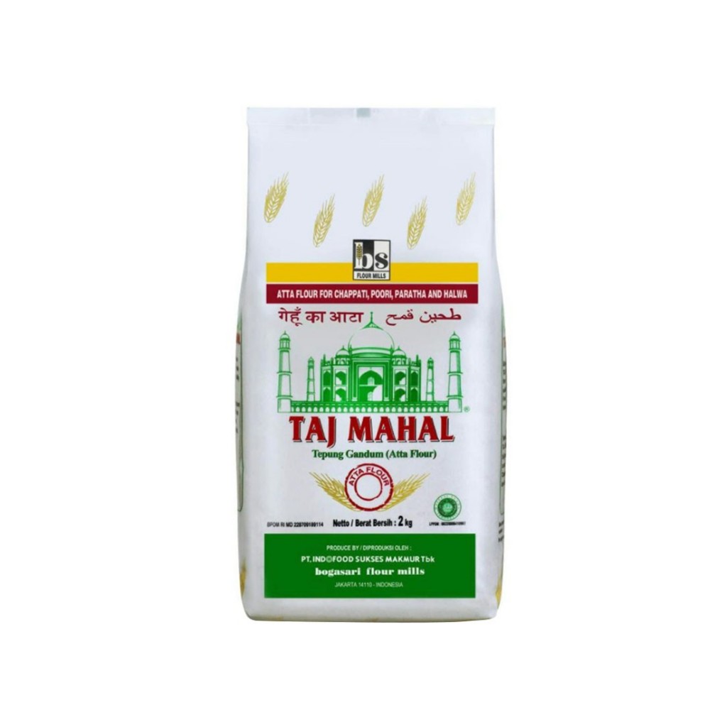 

Taj Mahal tepung Gandum halus 2kg wholewheat flour