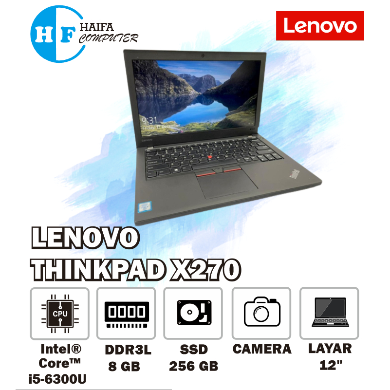 LAPTOP LENOVO THINKPAD X270 CORE I5 GEN6/7 RAM 8 GB SSD 256 GB