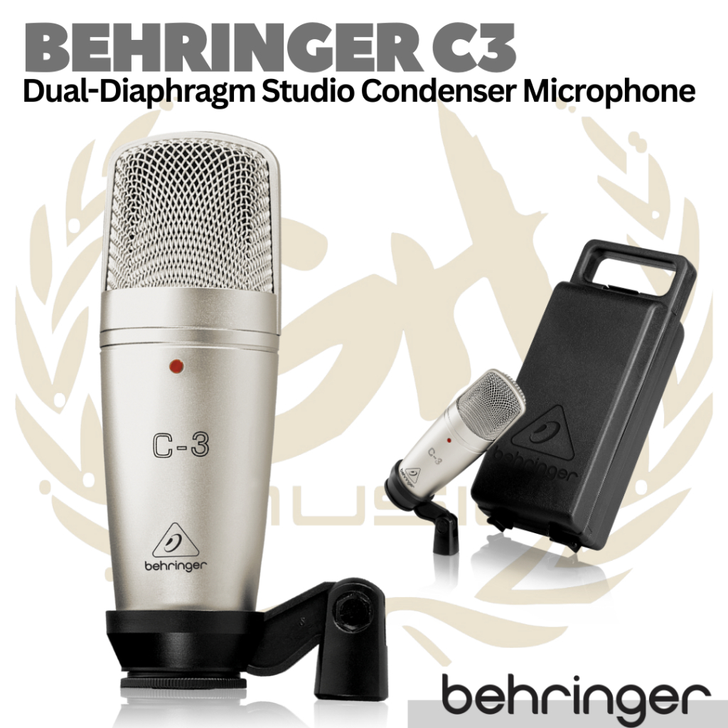 BEHRINGER C3 Dual-Diaphragm Studio Condenser Microphone | Mic Kondenser Rekaman