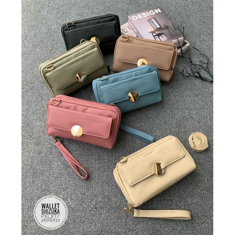 TAS SELEMPANG WANITA INARA SHIZUKA WALLET 2 TALI BANYAK RUANG/TAS SELEMPANG CLUTCH SIMPEL/Tas ikatan
