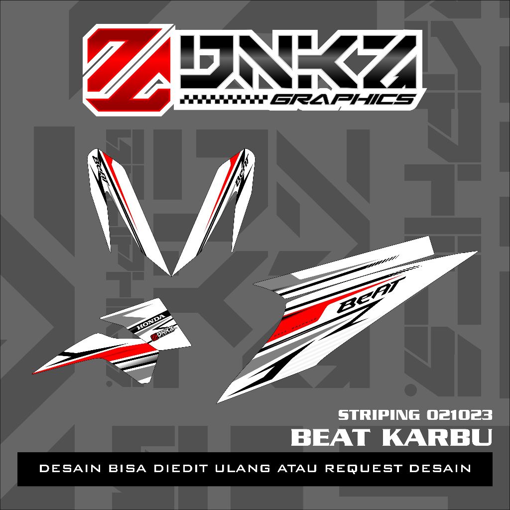 Stiker Beat Karbu Decal Striping Beat Karbu Premium Racing N021023 DNKZ