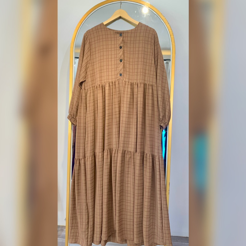 gamis motif midi dress