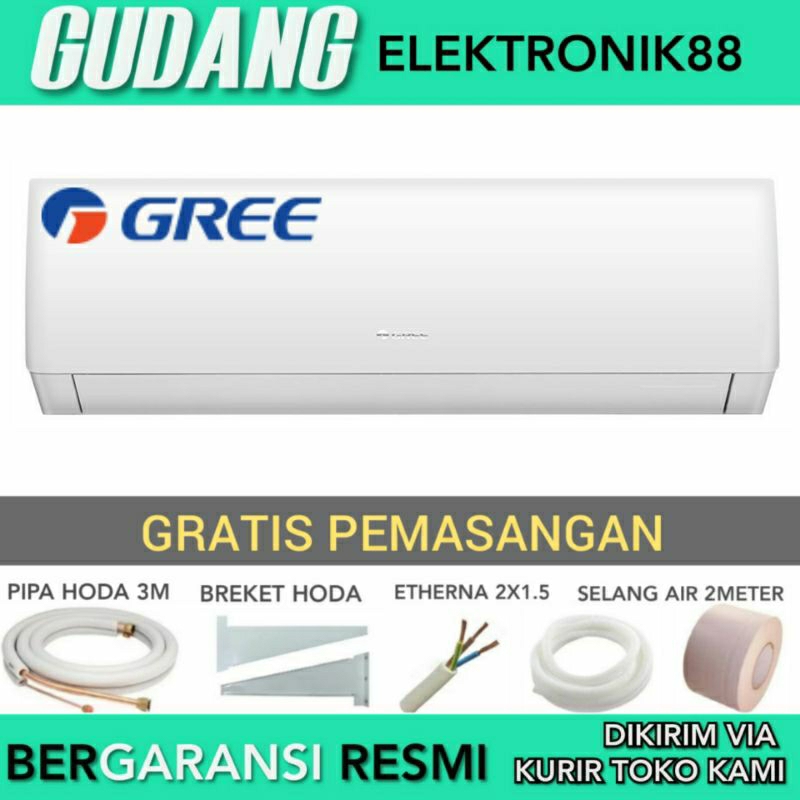 Ac Gree 1/2 Pk GWC-05M005 1/2Pk Air Conditioner Gree +Pemasangan