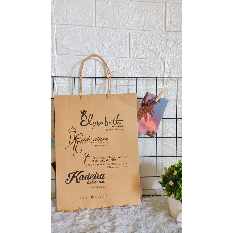 

Paperbag Kraft Coklat + Sablon