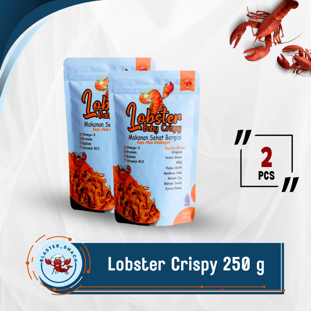 

[ISI 2 PCS] Lobster Air Tawar Crispy Cemilan 250 g