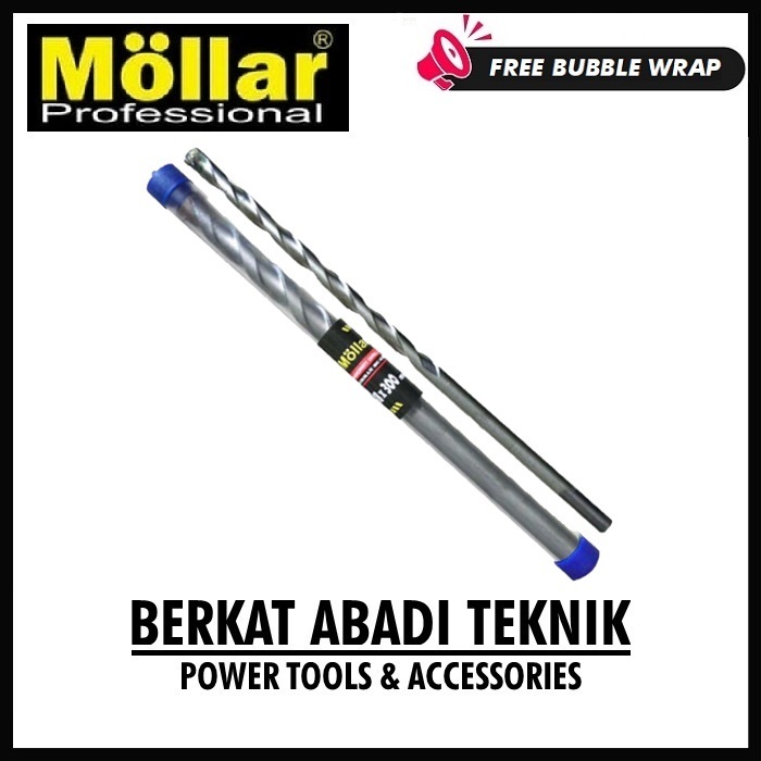 MOLLAR Mata Bor Beton 8mm Panjang 30cm 12" 300mm Impact Drill Bit Tembok Dinding
