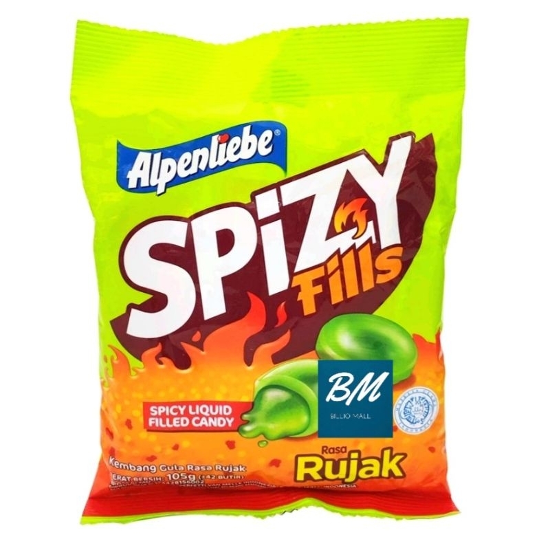 Alpenliebe Spizy Fills Rujak Zak 105 gr isi 40 butir