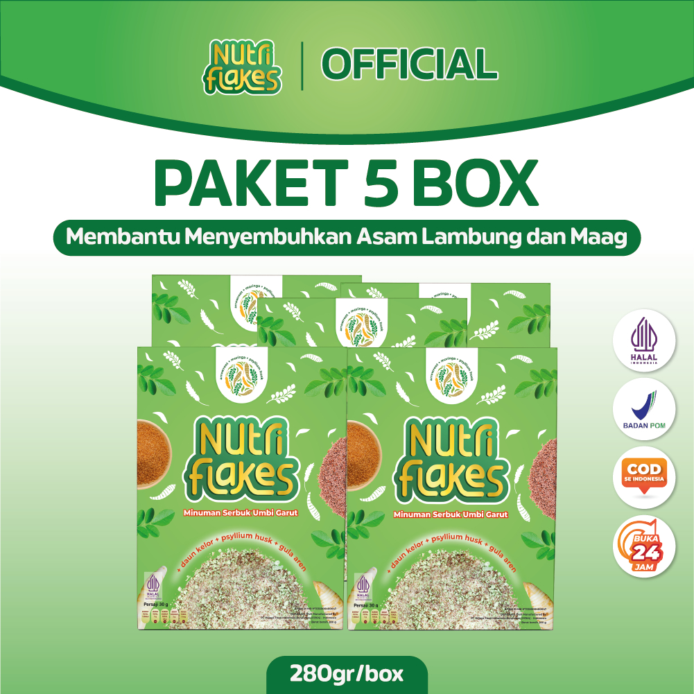 

Nutriflakes Sereal Asam Lambung Original 5 Box