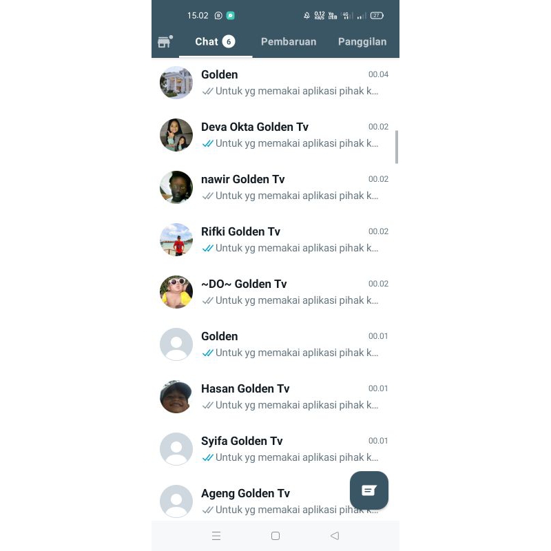 Customer IPTV GOLDEN TV Original Full Garansi