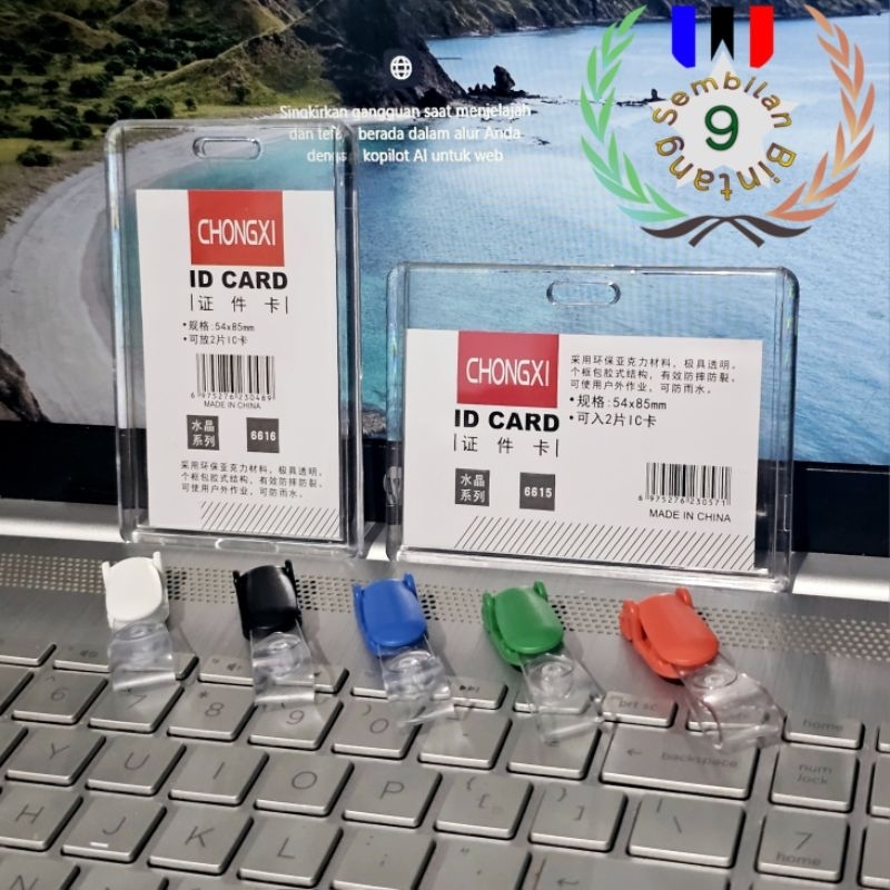 

Tempat Id Card Akrilik + Klip Id Card Holder Id Card Akrilik Transparan 2 Sisi