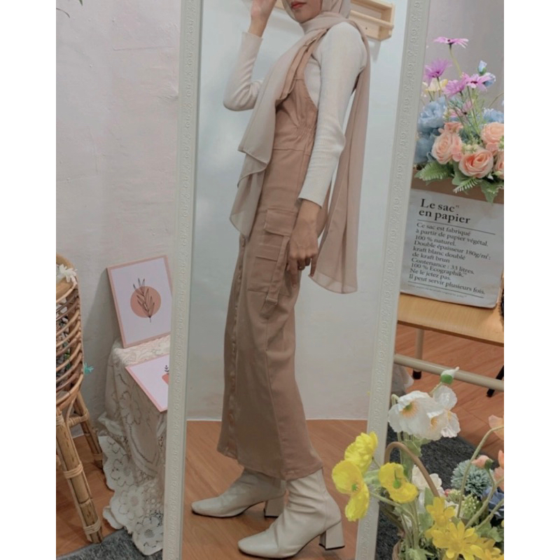 Zoey Overall Cargo Polos Bengaline Stretch