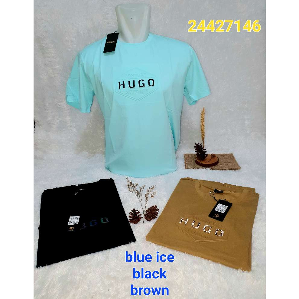 KAOS OBLONG PRIA HUGO SELECTION ORIGINAL  CORAK SEGITIGA 244227146