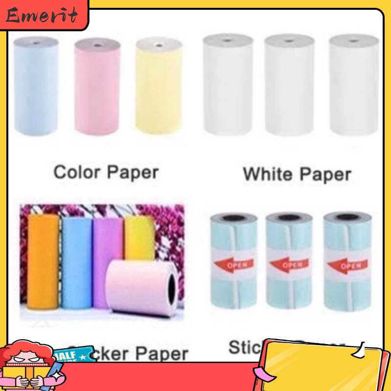 

Label stiker thermal printer peripage, paperang, VSC, Panda, eppos, PPOB dll kertas thermal Printer /3Rolls edc 57x25mm