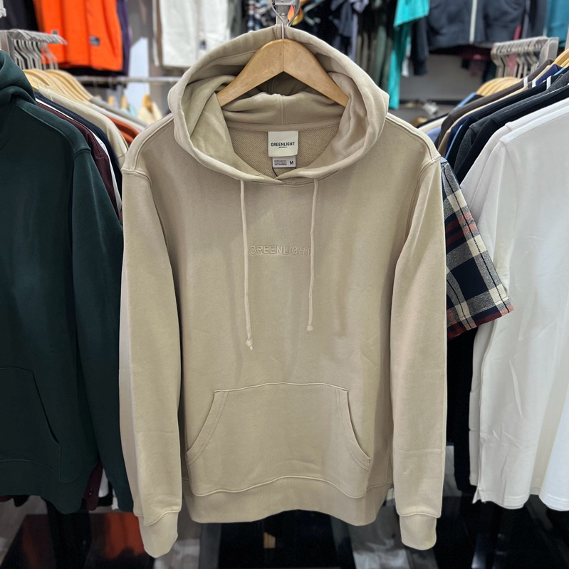 Hoodie Greenlight Pria Basic Script Original Ariel Fashion