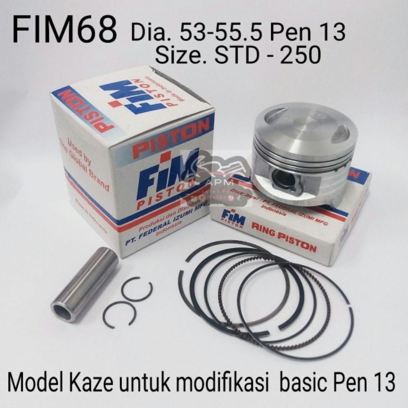 PISTON KIT/ PISTON SET FIM 68 FIM 94 KAZE Os Std, 050, 100, 150, 200, 300 FIM68 FIM94