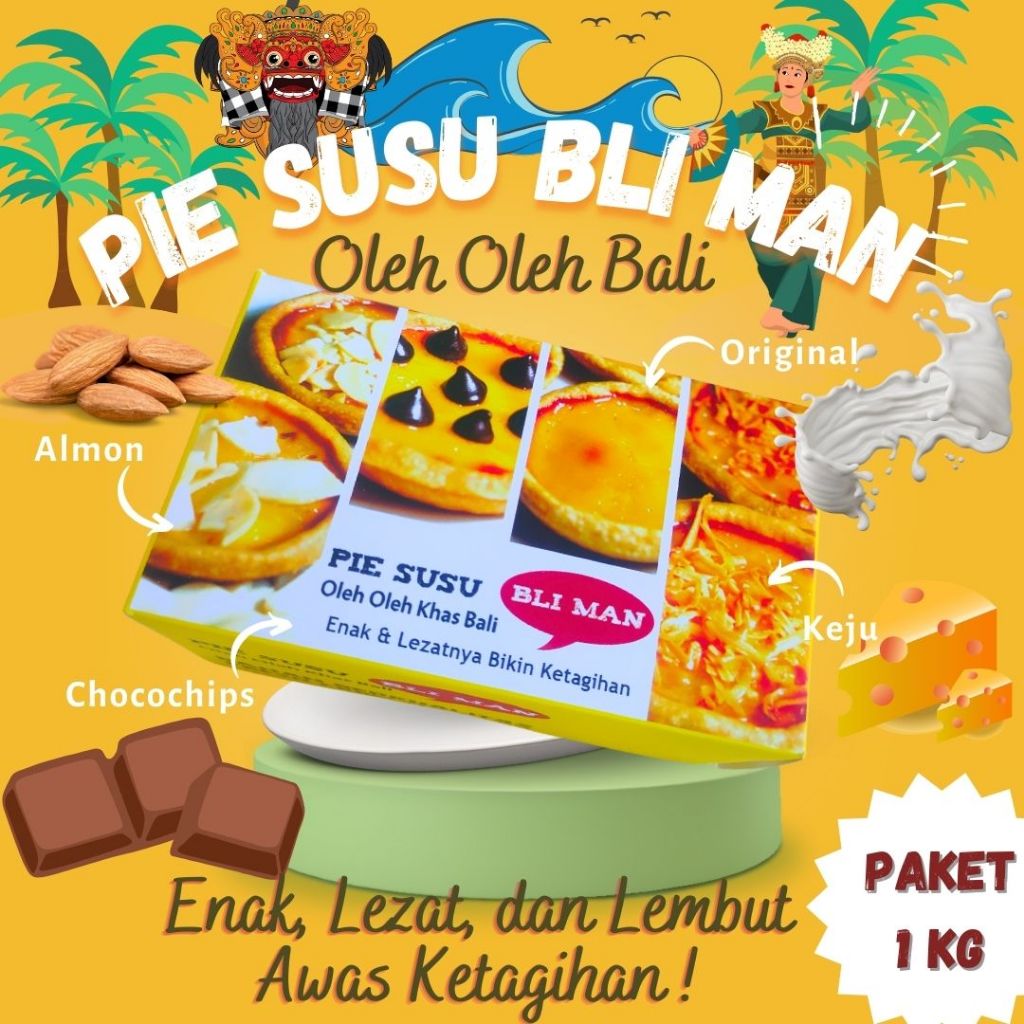 

Pie Susu Bli Man 1 Kg (40 Pcs) | Oleh Oleh khas Bali | Dikirim dari Pabrik