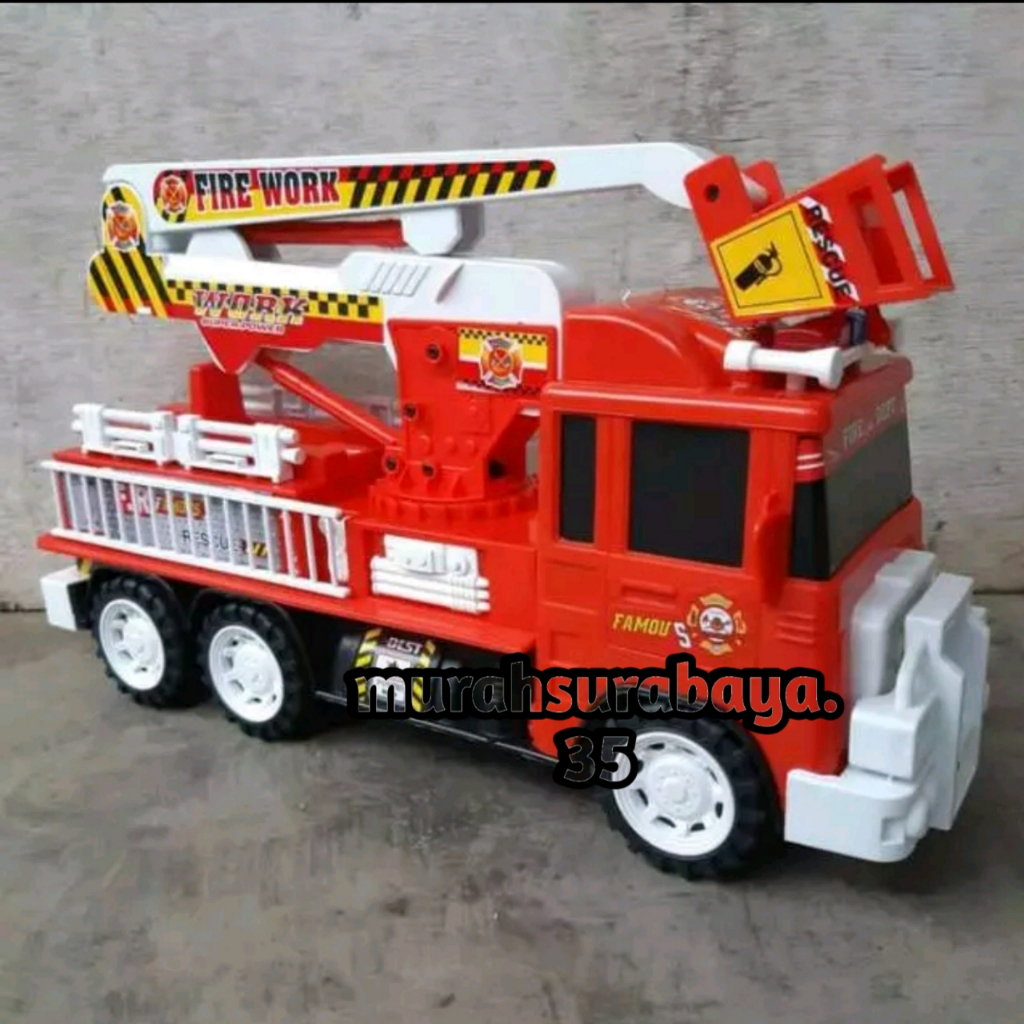 Mainan Truk Pemadam BP 6031 Ukuran Besar l Mainan Edukasi Anak Mobil Truk Pemadam Kebakaran Ukuran B
