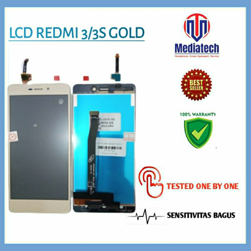 LCD REDMI 3/3S GOLD ORG