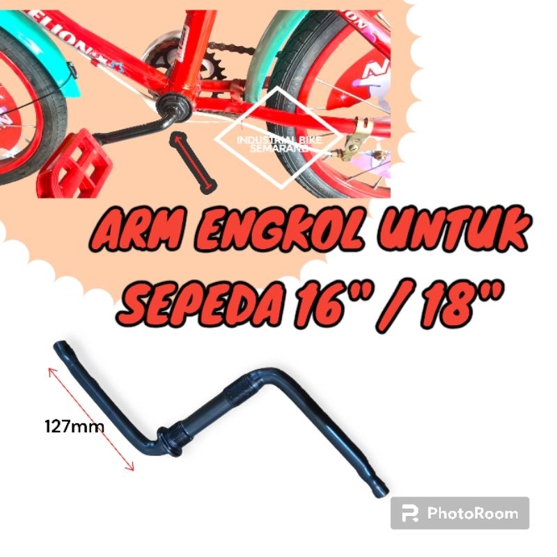 As Tengah Sepeda Anak 16 / 18 inch Crank BMX Arm Crank Sepeda Anak BMX / Mini Engkol Gir Gear Langsu