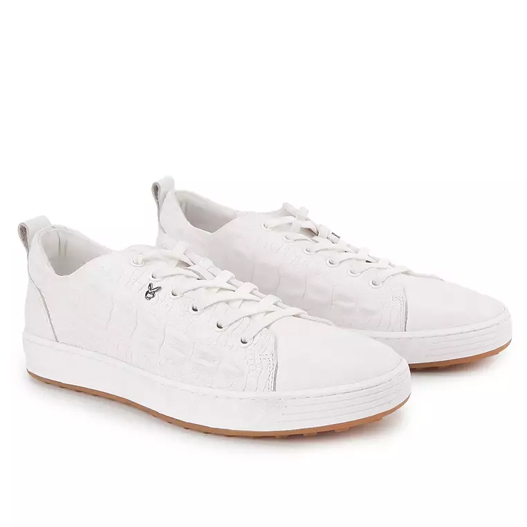 PL41 SEPATU PLAYBOY SNEAKER PRIA ORIGINAL SNEAKERS KULIT ALL FULL WHITE PUTIH POLOS