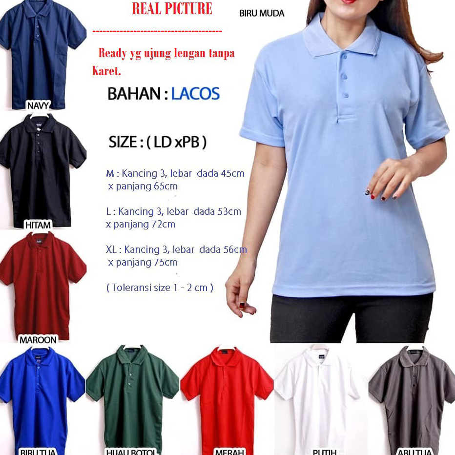 SALE TERBATAS Kaos polo cewek / Kaos kerah cewek lengan pendek polos / polo pendek wanita / winstar 
