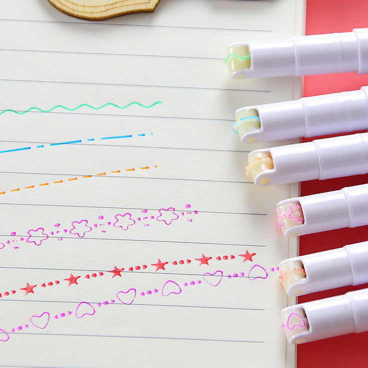 

Terbaru 6 pcs Color Liner Pensil Pen Pena Garis Rol Warna Bermotif GMALL-ST0115