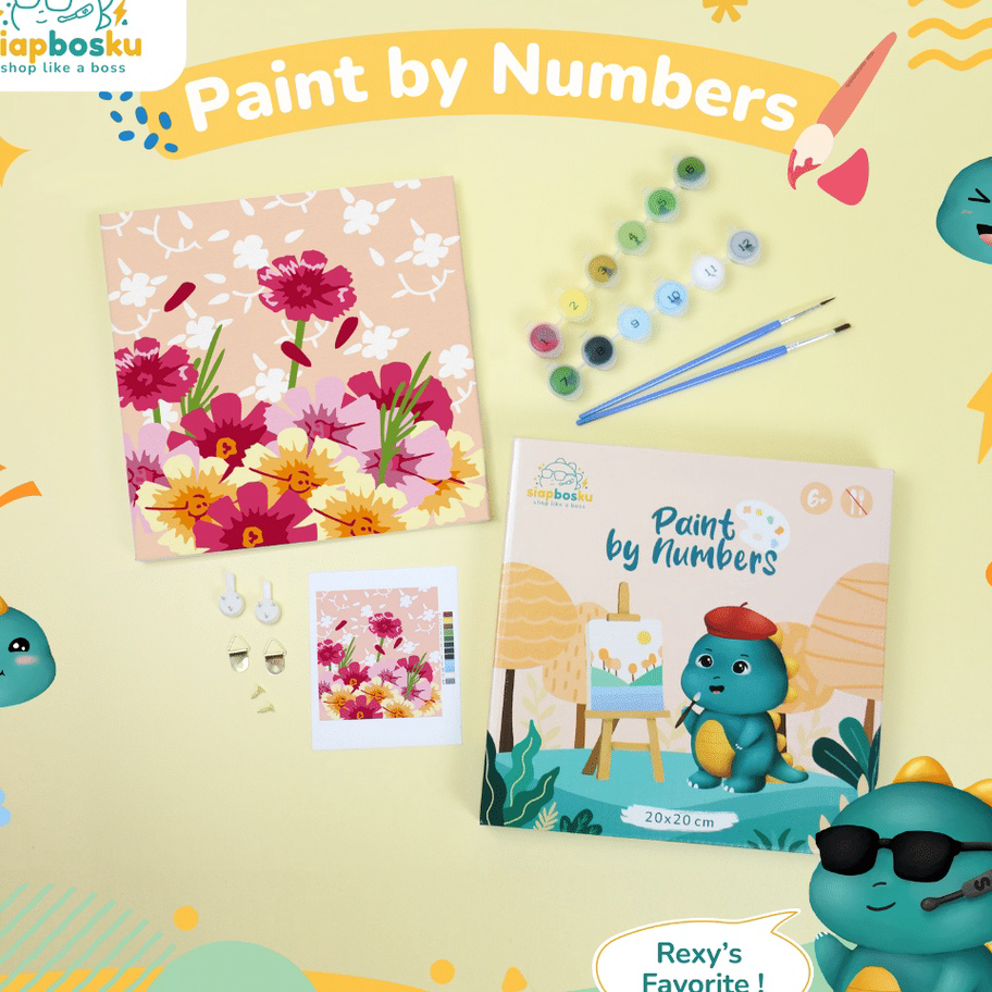 

➟➬✢ KANVAS LUKIS PEMANDANGAN UNTUK ANAK CANVAS PAINTING BY NUMBER FOR KIDS 20x20 CM TERMASUK CAT KUAS FRAME KAYU SIAP LUKIS - LANDSCAPE SERIES